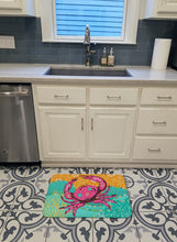 Load image into Gallery viewer, Coastal Pink Crab Machine Washable Memory Foam Mat VHA3028RUG