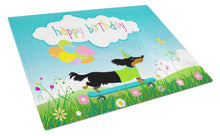 Load image into Gallery viewer, Happy Birthday Dachshund Glass Cutting Boards – Durable, Decorative Kitchen Art Large VHA3029LCB