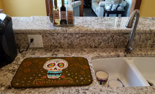 Load image into Gallery viewer, Day of the Dead Dish Drying Mat – Absorbent, Artistic Kitchen Essentials VHA3031DDM