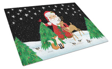 Load image into Gallery viewer, Santa Claus Christmas Glass Cutting Boards – Durable, Decorative Kitchen Art Large VHA3033LCB
