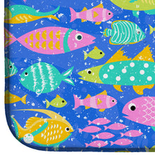 Load image into Gallery viewer, Little Colorful Fishes Dish Drying Mat – Absorbent, Artistic Kitchen Essentials VHA3034DDM
