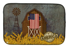 Load image into Gallery viewer, Patriotic Barn Land of America Dish Drying Mat – Absorbent, Artistic Kitchen Essentials VHA3036DDM