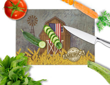 Load image into Gallery viewer, Patriotic Barn Land of America Glass Cutting Boards – Durable, Decorative Kitchen Art Large VHA3036LCB