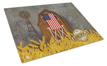 Load image into Gallery viewer, Patriotic Barn Land of America Glass Cutting Boards – Durable, Decorative Kitchen Art Large VHA3036LCB