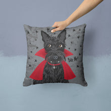 Load image into Gallery viewer, Halloween Vampire Scottie Throw Pillow - 14x14 Decorative Pillow – Art for Your Home &amp; Patio VHA3037PW1414