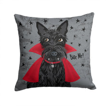 Load image into Gallery viewer, Halloween Vampire Scottie Throw Pillow - 14x14 Decorative Pillow – Art for Your Home &amp; Patio VHA3037PW1414
