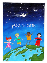 Load image into Gallery viewer, Peace on Earth Flag Canvas House Size VHA3039CHF