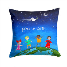 Load image into Gallery viewer, Peace on Earth Throw Pillow - 14x14 Decorative Pillow – Art for Your Home &amp; Patio VHA3039PW1414