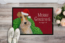 Load image into Gallery viewer, Wire Fox Terrier Christmas Doormat - 18x27 Decorative Floor Mat – Indoor/Outdoor Rug with Artistic Flair VHA3040MAT