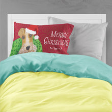 Load image into Gallery viewer, Wire Fox Terrier Christmas  Standard Pillowcase – Artistic Decorative Front, White Back VHA3040PILLOWCASE
