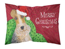 Load image into Gallery viewer, Wire Fox Terrier Christmas  Standard Pillowcase – Artistic Decorative Front, White Back VHA3040PILLOWCASE