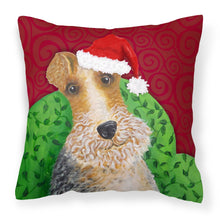 Load image into Gallery viewer, Wire Fox Terrier Christmas Fabric Decorative Pillow VHA3040PW1818