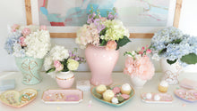 Load image into Gallery viewer, Cherry Blossom Pink Color Block Ginger Jar with Gold Accent