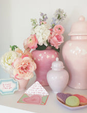 Load image into Gallery viewer, &quot;Love is in the Air&quot; Ginger Jars in Bubble Gum Pink