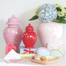 Load image into Gallery viewer, &quot;Love is in the Air&quot; Ginger Jars in Cherry Blossom Pink