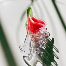 Load image into Gallery viewer, Velvet Claws Cosmo Pink Cocktail Hair Claw | Stemmed Glass Shaped Claw Clip in Velvet Travel Bag