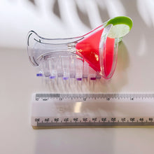 Load image into Gallery viewer, Velvet Claws Cosmo Pink Cocktail Hair Claw | Stemmed Glass Shaped Claw Clip in Velvet Travel Bag