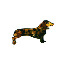 Load image into Gallery viewer, Velvet Claws Dachshund Dog Hair Claw | Claw Clip in Velvet Travel Bag