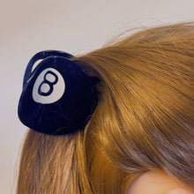 Load image into Gallery viewer, Velvet Claws Eight Ball Hair Claw | Claw Clip in Velvet Travel Bag