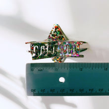 Load image into Gallery viewer, Velvet Claws Glitter Star Hair Claw | Claw Clip in Velvet Travel Bag
