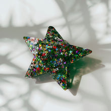 Load image into Gallery viewer, Velvet Claws Glitter Star Hair Claw | Claw Clip in Velvet Travel Bag