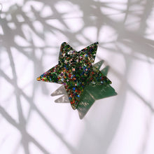 Load image into Gallery viewer, Velvet Claws Glitter Star Hair Claw | Claw Clip in Velvet Travel Bag