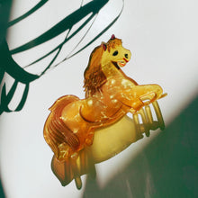 Load image into Gallery viewer, Velvet Claws Golden Horse Hair Claw | Claw Clip in Velvet Travel Bag