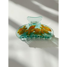 Load image into Gallery viewer, Velvet Claws Goldfish Hair Clip | School of Gold Fish | Claw Clip in Velvet Travel Bag