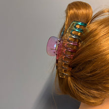 Load image into Gallery viewer, Velvet Claws Hair Claw | The Lobster in Glossy Translucent Rainbow | Claw Clip in Velvet Travel Bag