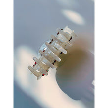 Load image into Gallery viewer, Velvet Claws Hair Clip | Cherries in Crystal White | Claw Clip in Velvet Travel Bag