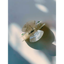 Load image into Gallery viewer, Velvet Claws Hair Clip | Cherries in Crystal White | Claw Clip in Velvet Travel Bag