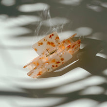 Load image into Gallery viewer, Velvet Claws Hair Clip | The Diana in Peach Confetti | Claw Clip in Velvet Travel Bag