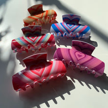 Load image into Gallery viewer, Velvet Claws Hair Clip | The Foxy in Magenta | Claw Clip in Velvet Travel Bag