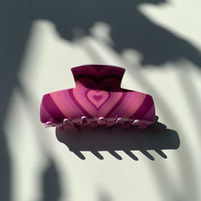 Load image into Gallery viewer, Velvet Claws Hair Clip | The Foxy in Magenta | Claw Clip in Velvet Travel Bag