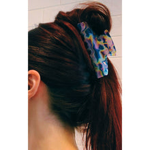 Load image into Gallery viewer, Velvet Claws Hair Clip | The Psychedelic in Purple Trip | Claw Clip in Velvet Travel Bag