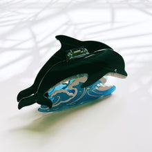 Load image into Gallery viewer, Velvet Claws Killer Whale Orca Hair Claw | Claw Clip in Velvet Travel Bag