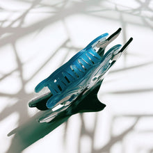 Load image into Gallery viewer, Velvet Claws Killer Whale Orca Hair Claw | Claw Clip in Velvet Travel Bag