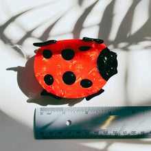 Load image into Gallery viewer, Velvet Claws Ladybug Hair Claw | Claw Clip in Velvet Travel Bag