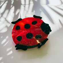 Load image into Gallery viewer, Velvet Claws Ladybug Hair Claw | Claw Clip in Velvet Travel Bag