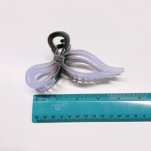 Load image into Gallery viewer, Velvet Claws Mini Coquette Bow in Violet Ombre Hair Clip | Claw Clip in Velvet Travel Bag