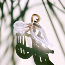 Load image into Gallery viewer, Velvet Claws Mini Coquette Bow in Violet Ombre Hair Clip | Claw Clip in Velvet Travel Bag