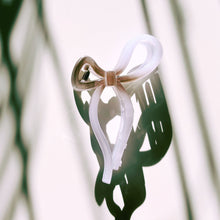 Load image into Gallery viewer, Velvet Claws Mini Coquette Bow in Violet Ombre Hair Clip | Claw Clip in Velvet Travel Bag