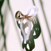 Load image into Gallery viewer, Velvet Claws Mini Coquette Bow in Violet Ombre Hair Clip | Claw Clip in Velvet Travel Bag