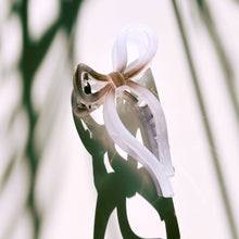 Load image into Gallery viewer, Velvet Claws Mini Coquette Bow in Violet Ombre Hair Clip | Claw Clip in Velvet Travel Bag