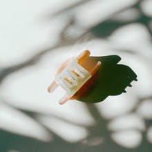 Load image into Gallery viewer, Velvet Claws Mini Mushroom Hair Clip in Pink | Claw Clip in Velvet Travel Bag