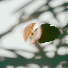 Load image into Gallery viewer, Velvet Claws Mini Mushroom Hair Clip in Pink | Claw Clip in Velvet Travel Bag