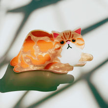 Load image into Gallery viewer, Velvet Claws Mini Orange Cat Hair Claw | Claw Clip in Velvet Travel Bag