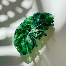 Load image into Gallery viewer, Velvet Claws Monstera Leaf Hair Claw | Claw Clip in Velvet Travel Bag