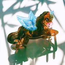Load image into Gallery viewer, Velvet Claws Pegasus Hair Claw | Claw Clip in Velvet Travel Bag