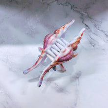 Load image into Gallery viewer, Velvet Claws Realistic Conch Shell Hair Claw in Mermaid Colors | Claw Clip in Velvet Travel Bag